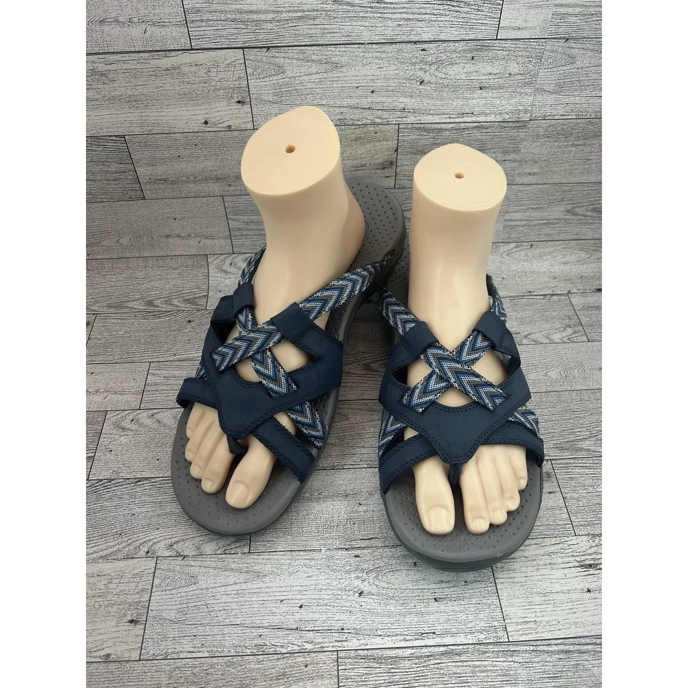Skechers Outdoor Lifestyle Shoes Women Sz 10 Blue Gray‎ Sandals Comfort SN 41026